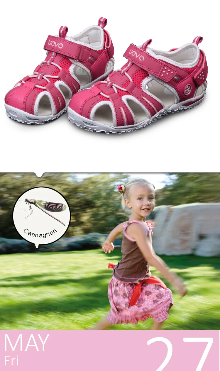 UOVO Children Footwear Kids Sandals For Little Girls And Boys Summer Beach Shoes Eur #24-38