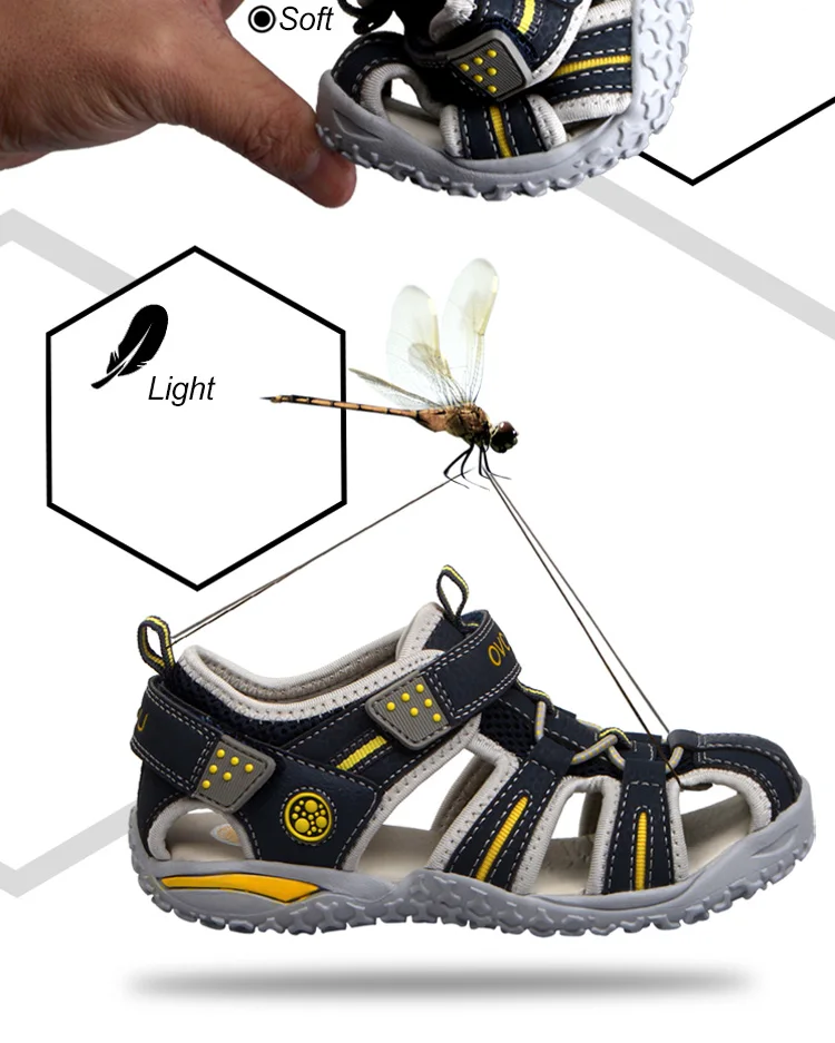 UOVO Children Footwear Kids Sandals For Little Girls And Boys Summer Beach Shoes Eur #24-38