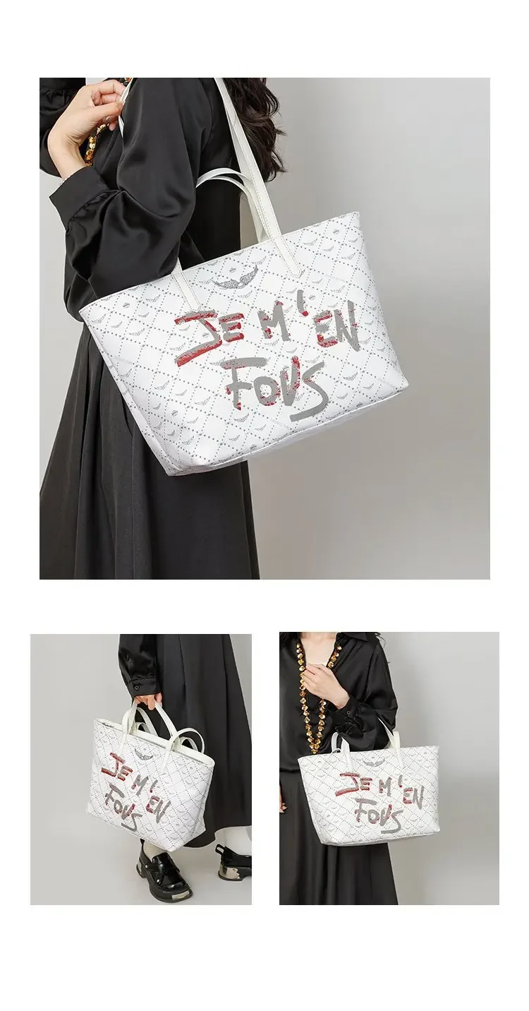 Luxury exquisite pattern handbag, elegant and comfortable chain strap shoulder bag, fashionable and trendy zipper women's bag