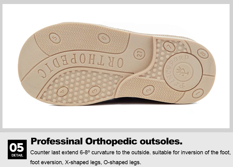 Princepard Summer Kids Orthopedic Sandals Boys Girls Genuine Leather Footwear Toddler Walking Correcting Shoes with Arch Support