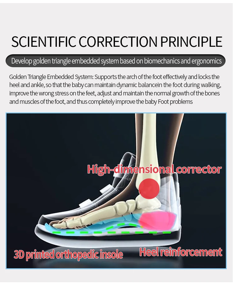 Princepard Summer Kids Orthopedic Sandals Boys Girls Genuine Leather Footwear Toddler Walking Correcting Shoes with Arch Support