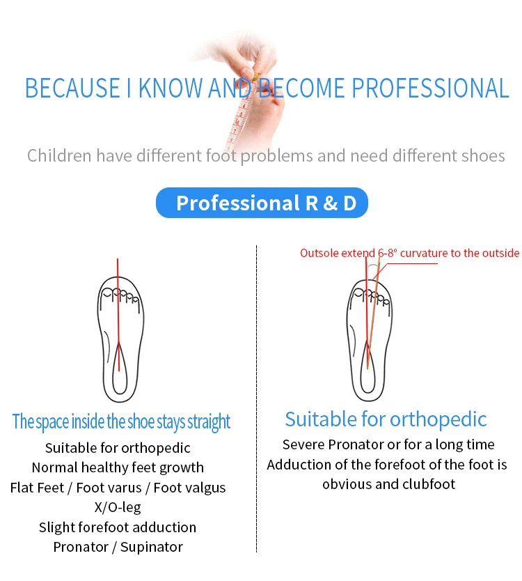 Princepard Summer Kids Orthopedic Sandals Boys Girls Genuine Leather Footwear Toddler Walking Correcting Shoes with Arch Support