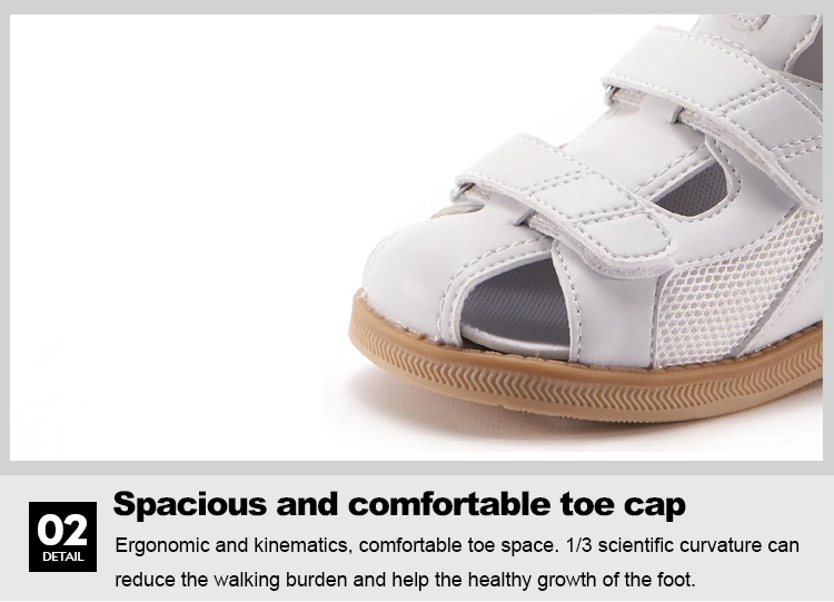 Princepard Summer Kids Orthopedic Sandals Boys Girls Genuine Leather Footwear Toddler Walking Correcting Shoes with Arch Support
