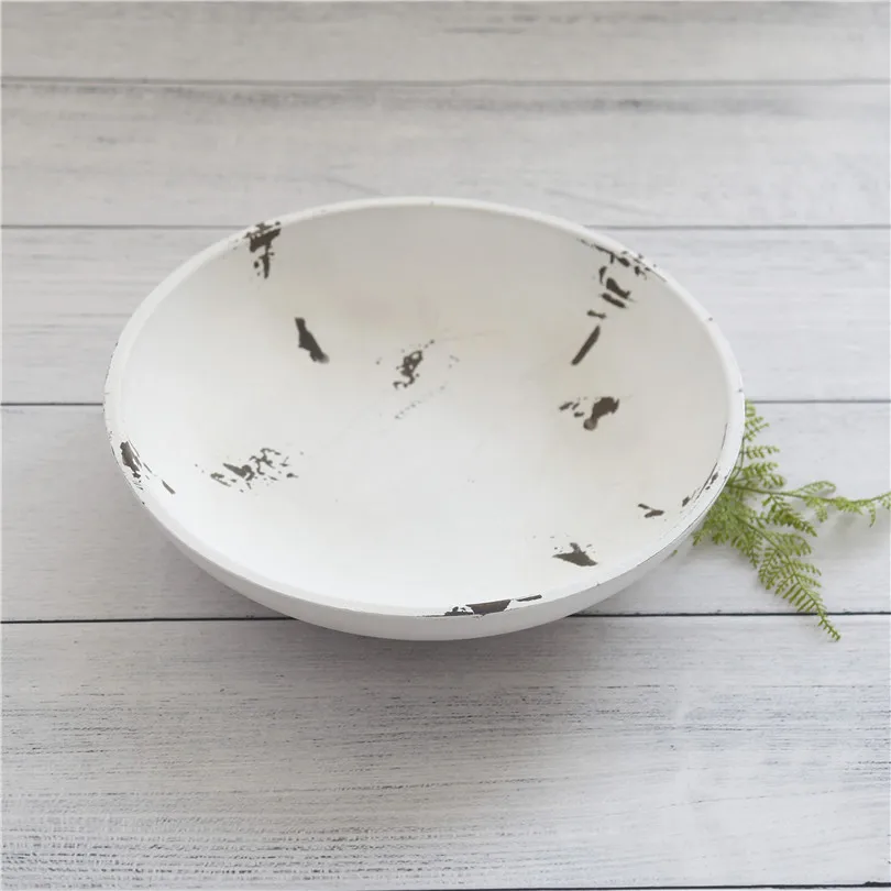 Vintage Wooden Bowl Newborn Photography Props Baby Carved Posing Bowl Photo Props