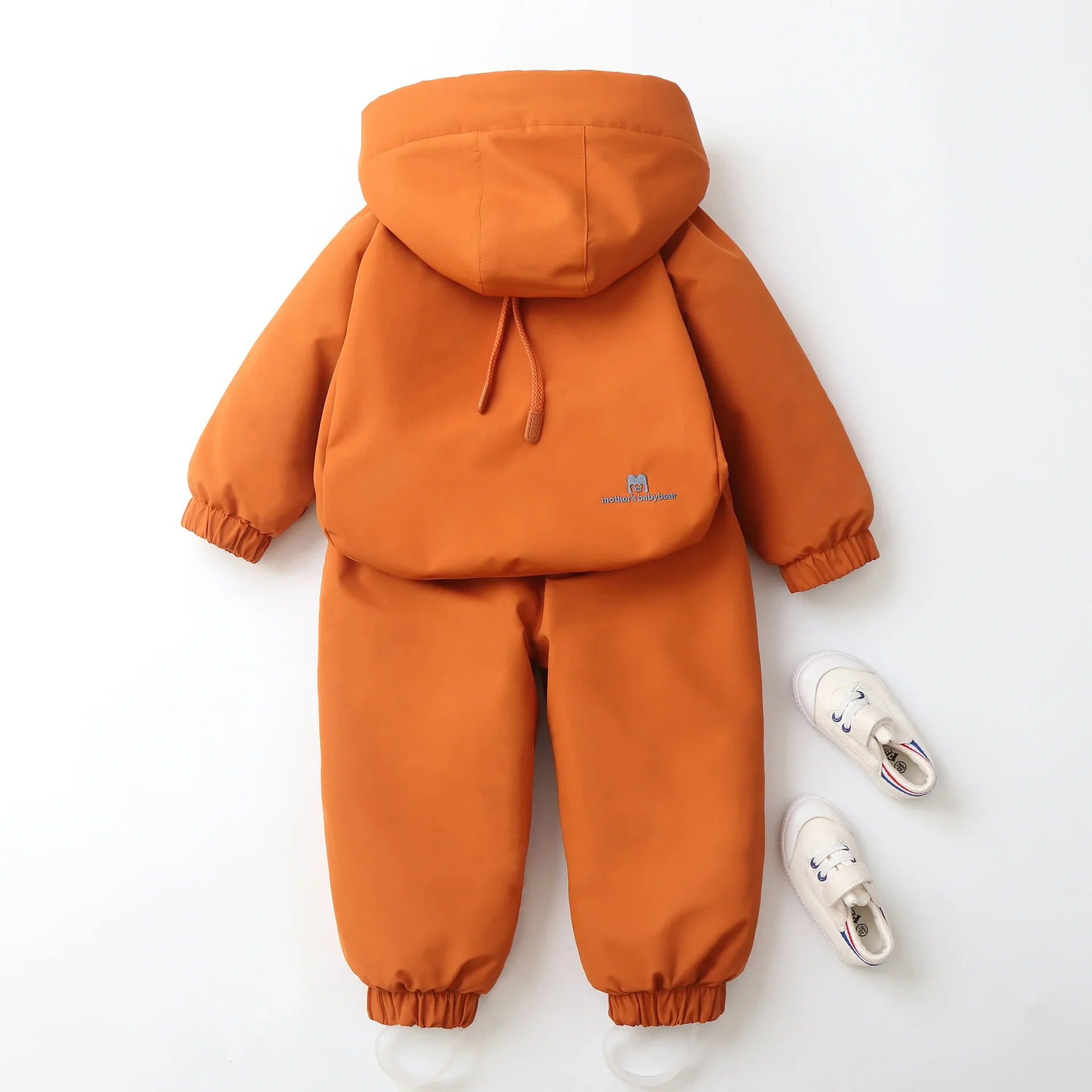 Kids Snowsuit One Piece Ski Suit Windproof Waterproof Hooded Fur Lined Winter Outdoor Jumpsuit for Boys Girls