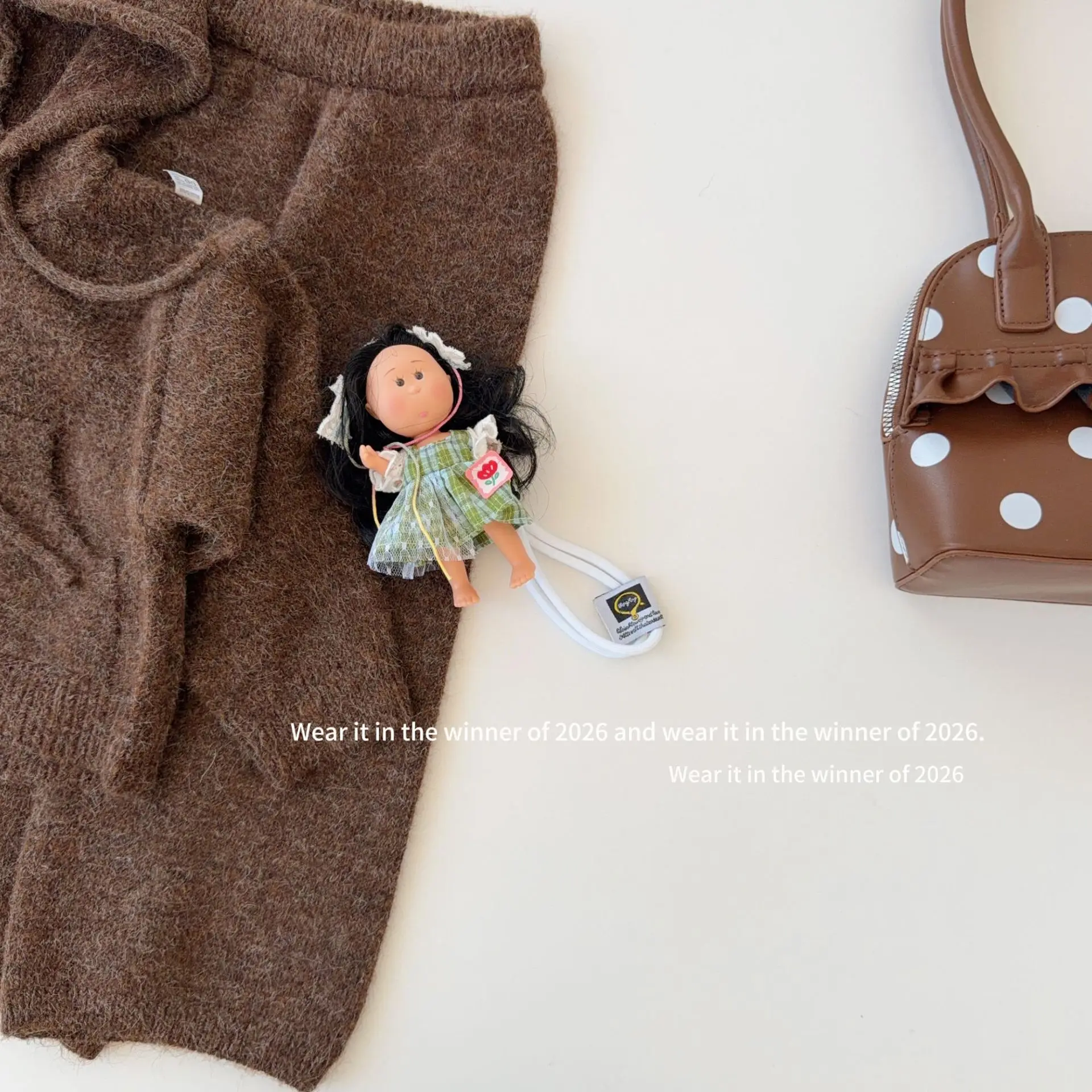 Girls Suit 2026 Spring and Autumn New Children's Clothing Korean Style Girl Baby Loose Small Lazy Soft Waxy Knit Two-piece Set