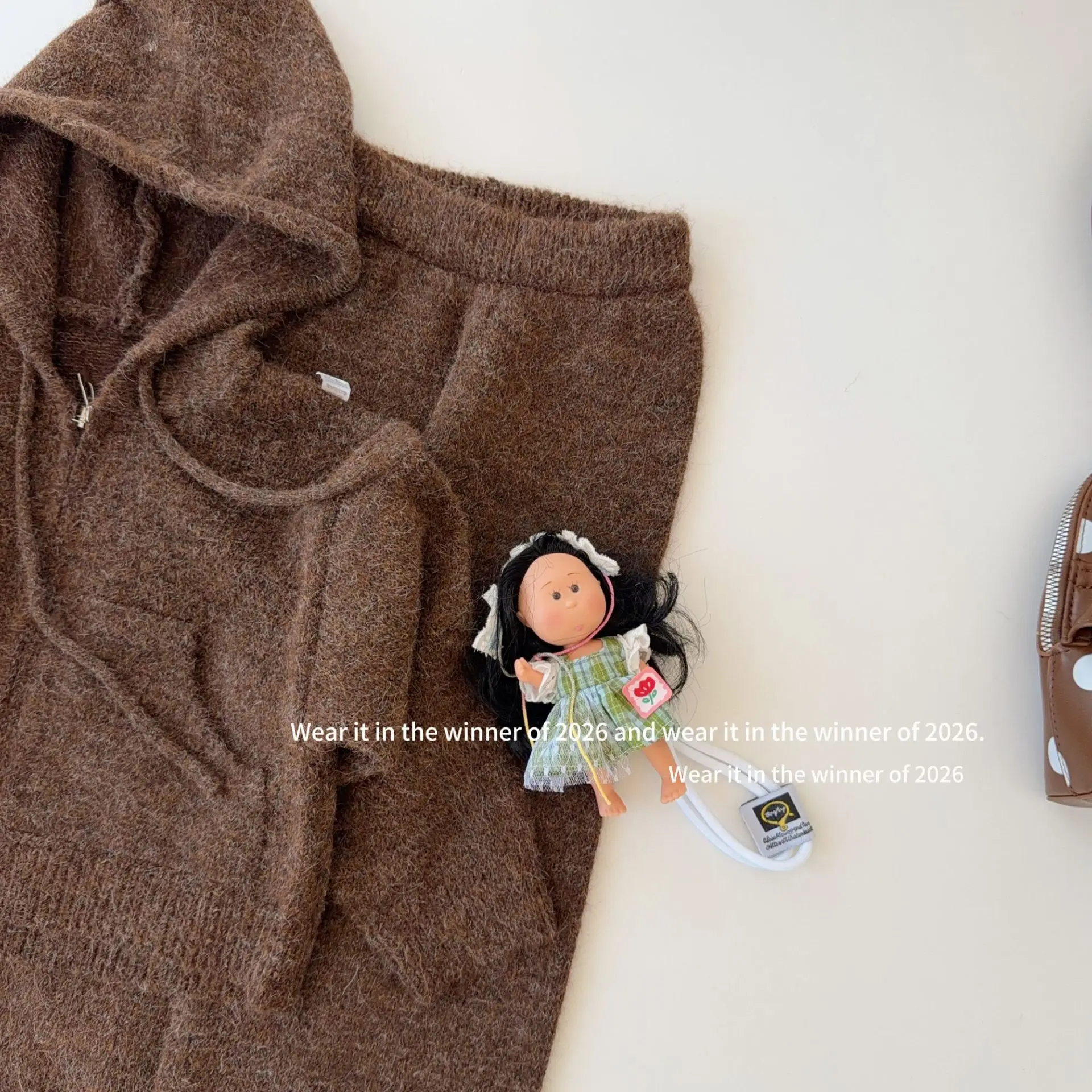 Girls Suit 2026 Spring and Autumn New Children's Clothing Korean Style Girl Baby Loose Small Lazy Soft Waxy Knit Two-piece Set