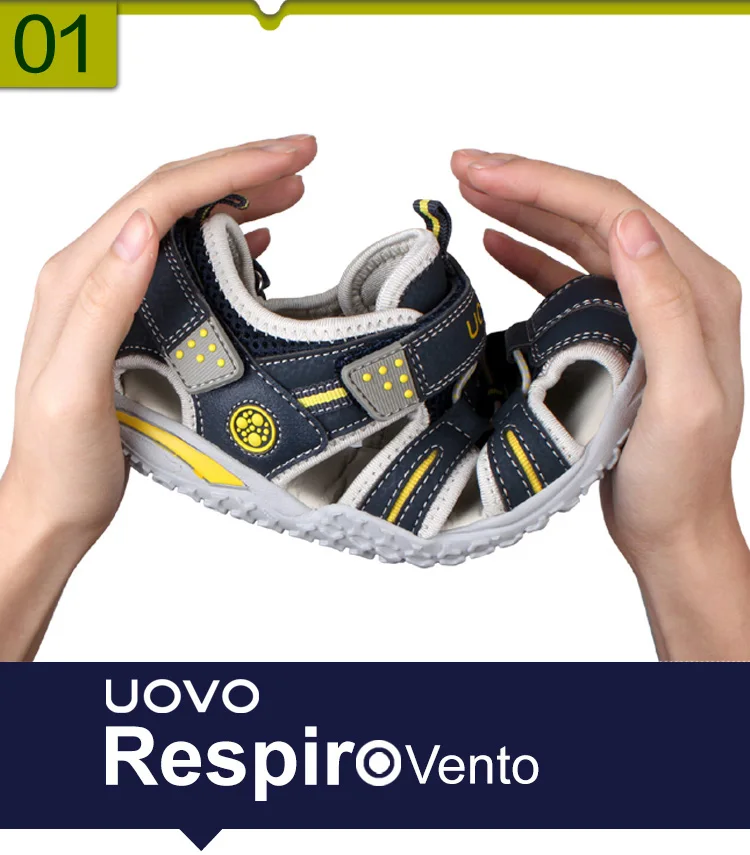 UOVO Brand 2026 Summer Beach Footwear Kids Closed Toe Toddler Sandals Children Fashion Designer Shoes For Boys And Girls #24-38