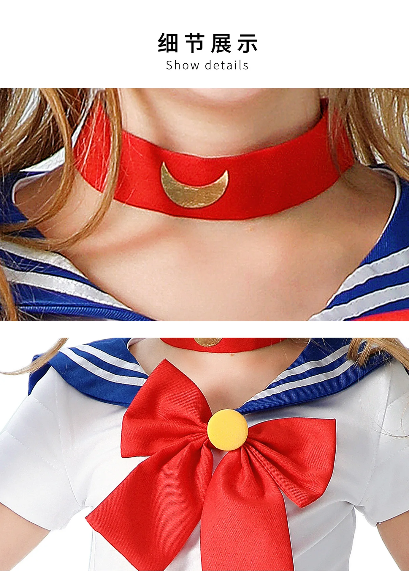 Anime Usagi Tsukino Cosplay Costumes Sailor Costume Moon JK Cos For Kids Girl Women Short Sleeve Dress Clothes With Gloves Socks