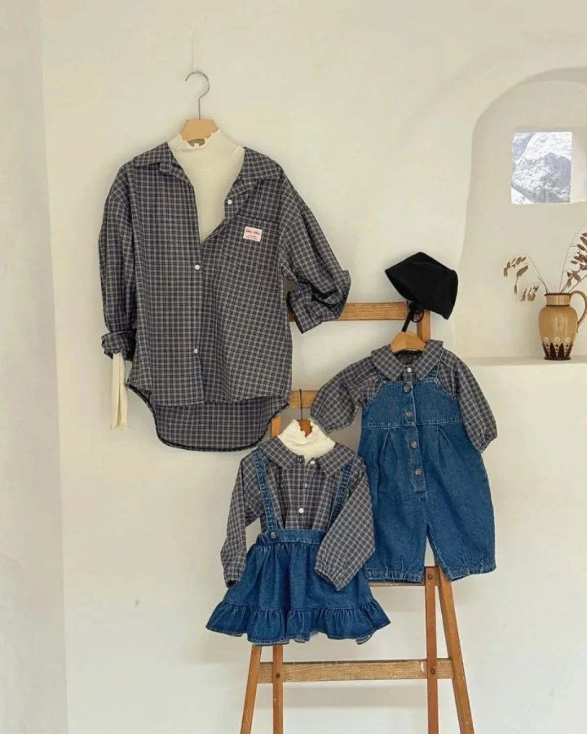 2026 Spring New Baby Plaid Shirts Infant Boy Vintage Lapel Shirts Toddler Girl Cotton Blouse Kids Cotton Tops Newborn Clothes