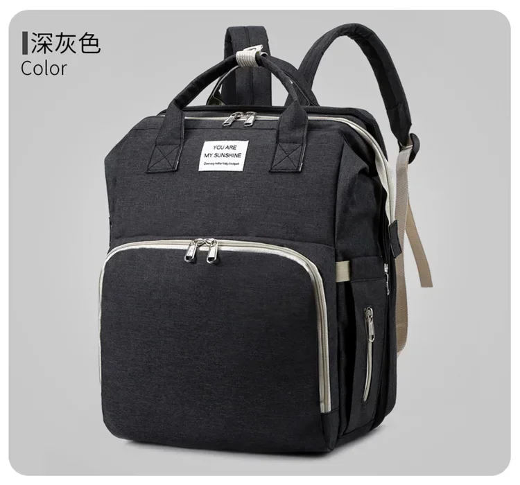 Mommy Diaper Bags Baby Bed Mother Large Capacity Nappy Milk Bottle Backpacks with Changing Mat Convenient Baby Nursing Bags