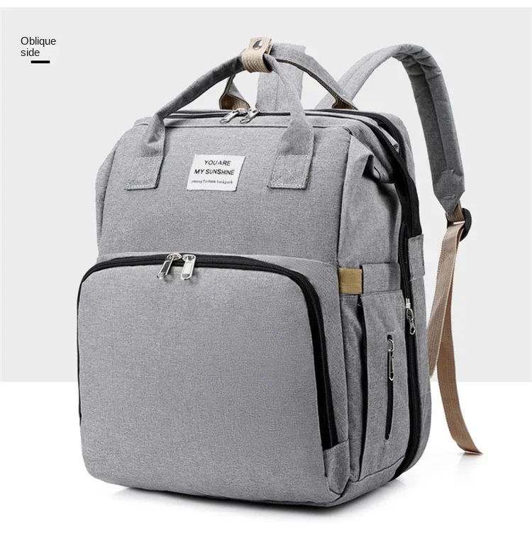 Mommy Diaper Bags Baby Bed Mother Large Capacity Nappy Milk Bottle Backpacks with Changing Mat Convenient Baby Nursing Bags