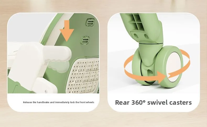 Foldable Baby High Chair Adjustable Toddler Feeding Seat Multifunctional Kids Dining Chair with Recline Footrest for Home Use