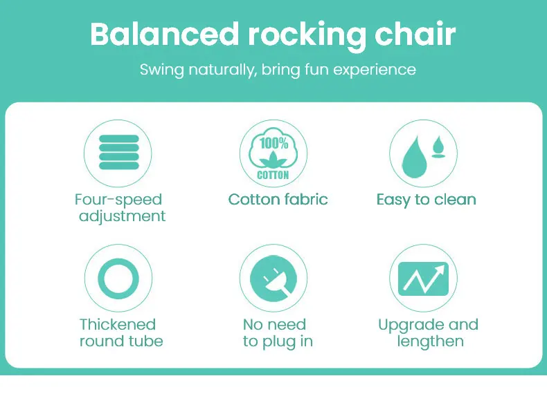 Baby Chair Bouncy Chair Infant Elasticity Chair Lightweight Portable Economic Practical Common Parents' Good Choice Baby Swing Chair Multi Functional Cradle Child Sleeping Bed