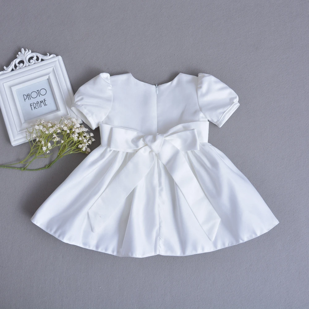 3Pcs Set Baby Girl Baptism Dress Infant Girl Christening Gown Embroidered Lace Newborn 1 Year Birthday Party Gown 0-24 Months