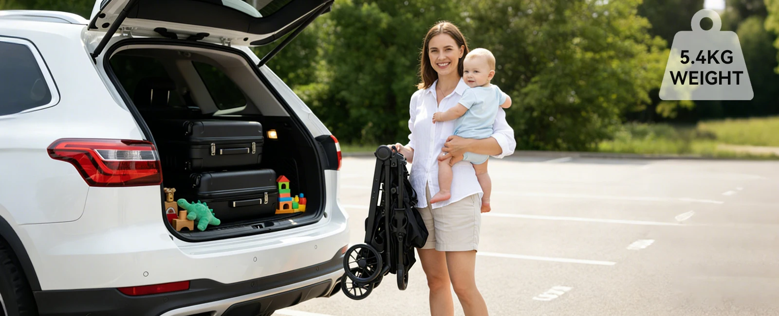 2-in-1 Baby Stroller Good Choice for Parents Fashionable Popular Lightweight Portable Travel Stroller