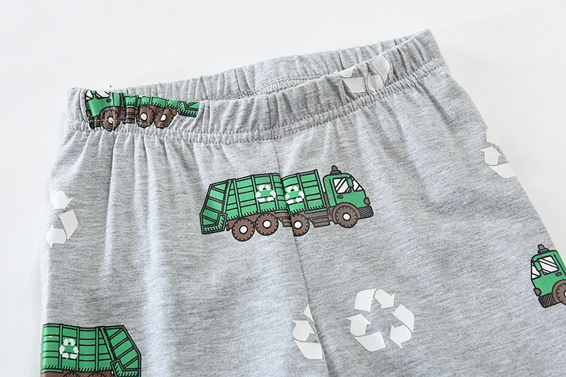 Little Hand Boys Long Sleeve Pajama Set Rescue Car Fire Truck Print Kids Loungewear Sleep Suit For Toddler Boys 2-7 Years Old