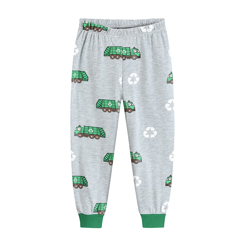 Little Hand Boys Long Sleeve Pajama Set Rescue Car Fire Truck Print Kids Loungewear Sleep Suit For Toddler Boys 2-7 Years Old