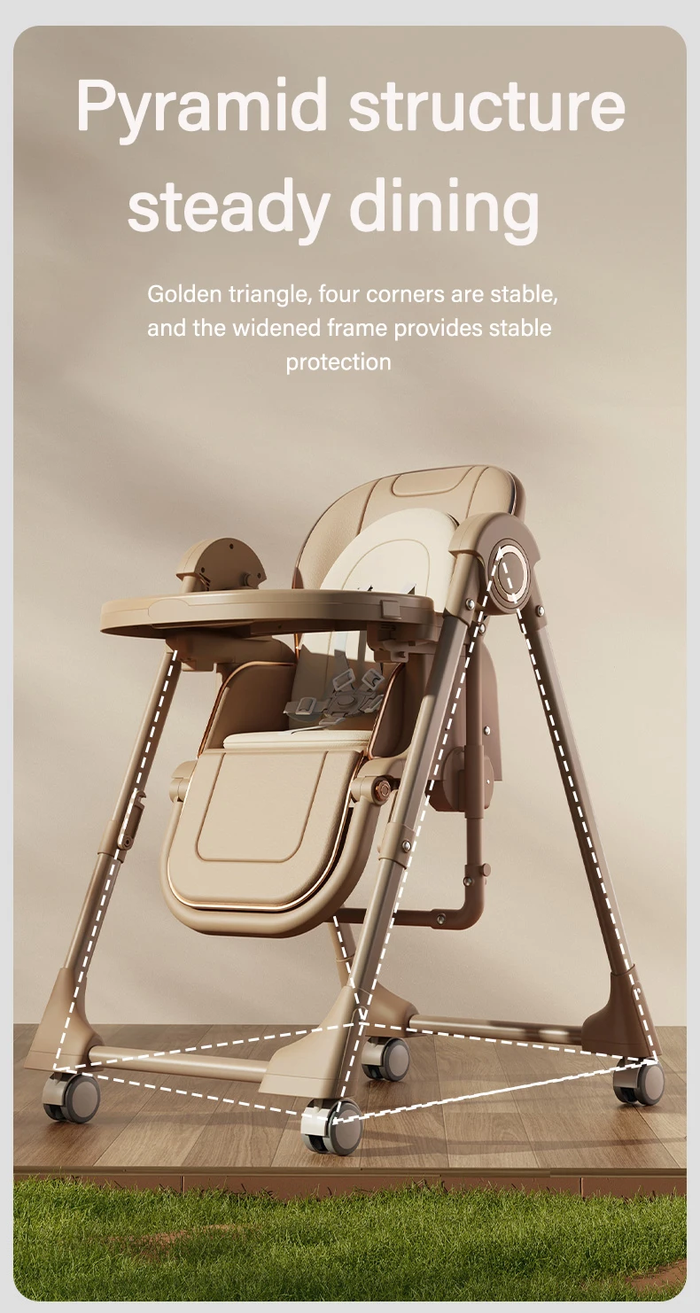Baby Chair Baby High Chair Multi-Functional Five-Point Safety Belt Double Protection Infant Dining Table Chair