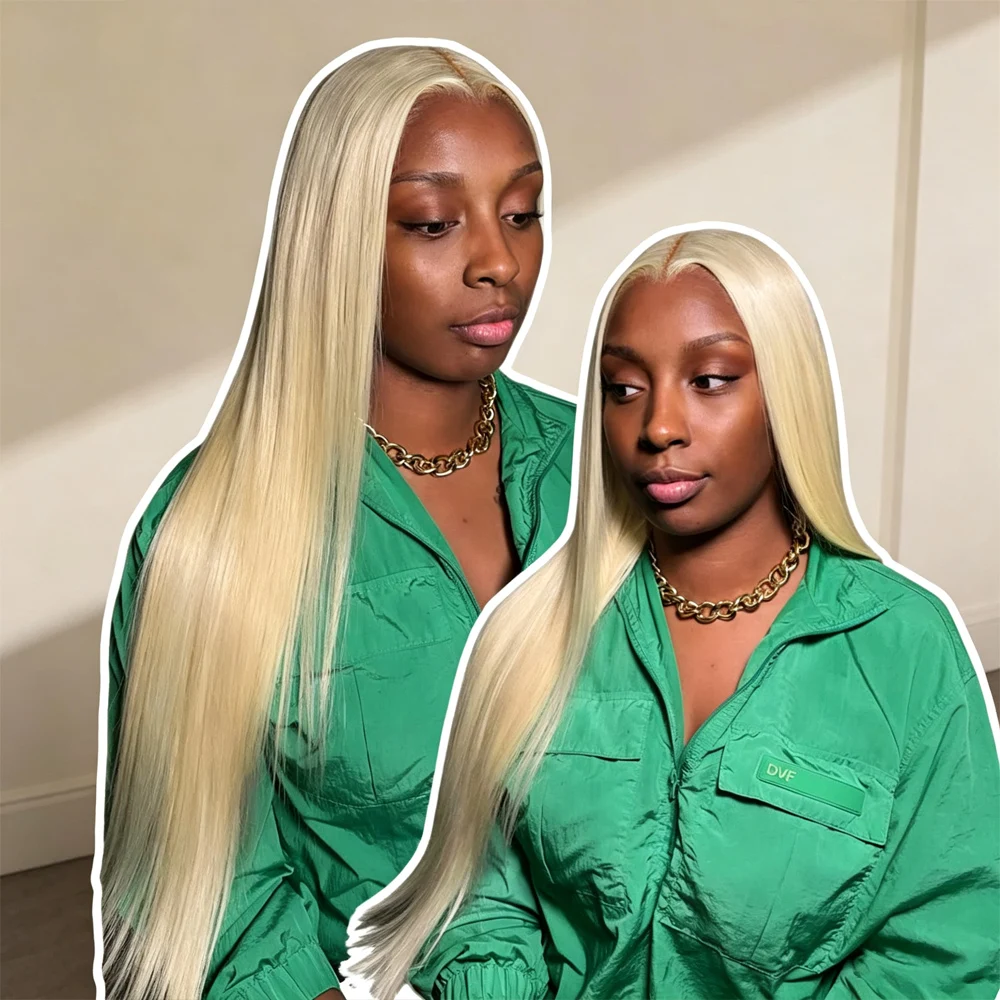 30 40 Inch 360 Lace Wig 613 13x6 HD Transparent Lace Straight Blonde Wig 200 Density Pre Plucked Natural Hairline with Baby Hair RawVietnamese Hair 13x4 Lace Front Human Hair Wigs For Black Women