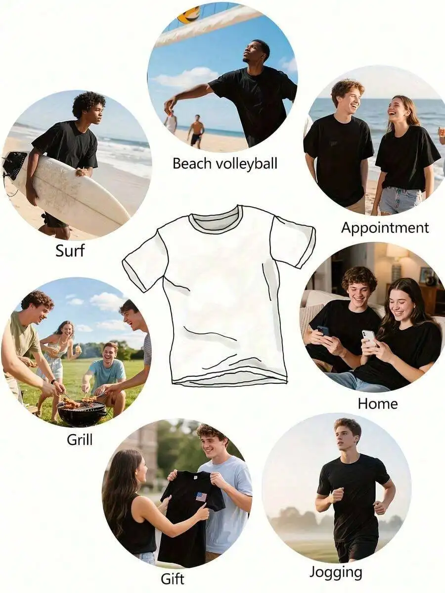 Cute Hand‑Drawn Standing Tiger Cartoon Graphic Print Unisex Oversized Relaxed Fit Heavyweight Pure Cotton Crew Neck Short Sleeve Couple Casual Everyday Wear Tee