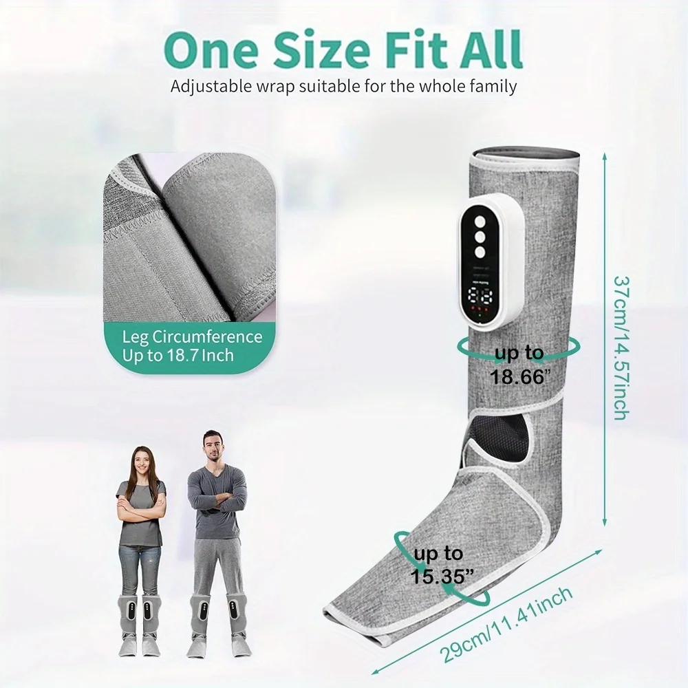 LINGTENG Electric Leg and Foot Massager, Portable Rechargeable Calf Massager, Massages Both Calves and Feet at the Same Time, Includes Foot and Leg Heating, Cordless Leg Massager, Christmas, Mother's Day, and Father's Day Gift