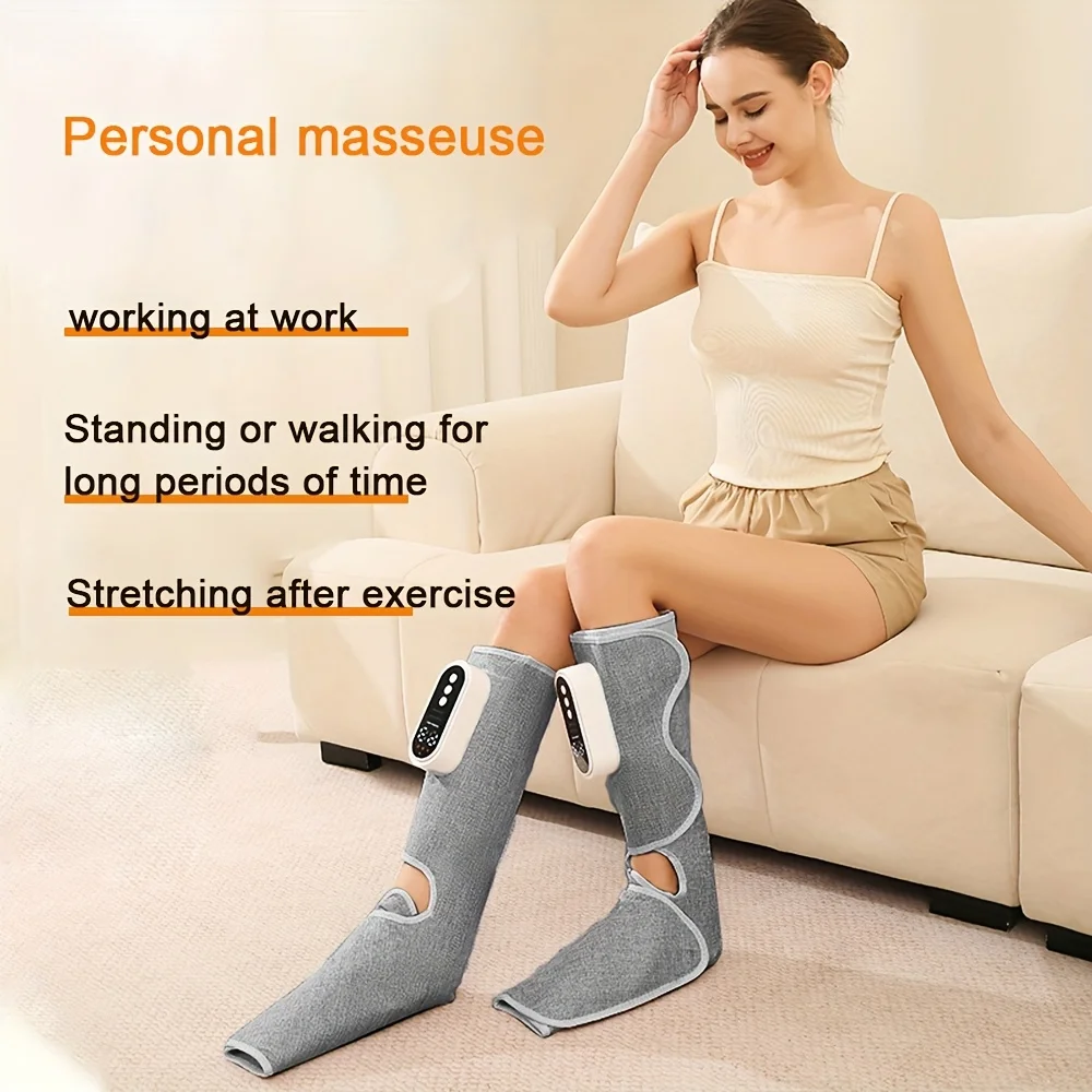 LINGTENG Electric Leg and Foot Massager, Portable Rechargeable Calf Massager, Massages Both Calves and Feet at the Same Time, Includes Foot and Leg Heating, Cordless Leg Massager, Christmas, Mother's Day, and Father's Day Gift