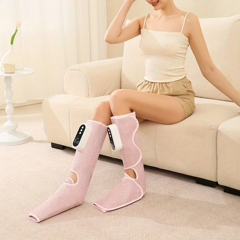 LINGTENG Electric Leg and Foot Massager, Portable Rechargeable Calf Massager, Massages Both Calves and Feet at the Same Time, Includes Foot and Leg Heating, Cordless Leg Massager, Christmas, Mother's Day, and Father's Day Gift