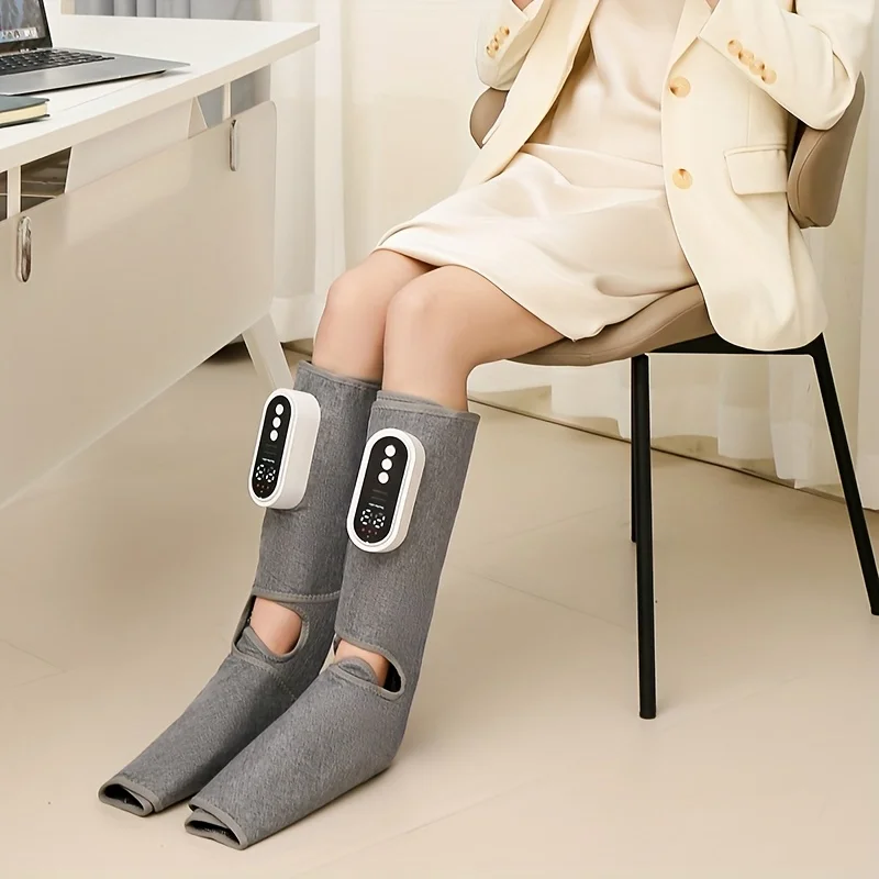 LINGTENG Electric Leg and Foot Massager, Portable Rechargeable Calf Massager, Massages Both Calves and Feet at the Same Time, Includes Foot and Leg Heating, Cordless Leg Massager, Christmas, Mother's Day, and Father's Day Gift