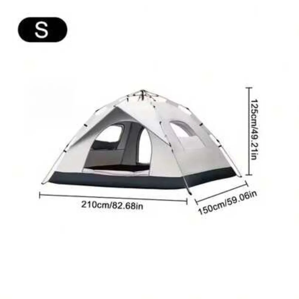 Automatic Pop Up Camping Tent Waterproof Windproof Sunproof 2 3 4 Person Instant Portable Foldable Cabin Family Outdoor Hiking Beach Park Travel Gear with Carry Bag