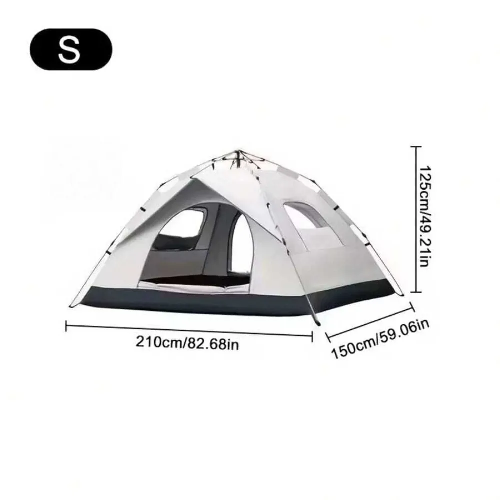 Automatic Pop Up Camping Tent Waterproof Windproof Sunproof 2 3 4 Person Instant Portable Foldable Cabin Family Outdoor Hiking Beach Park Travel Gear with Carry Bag