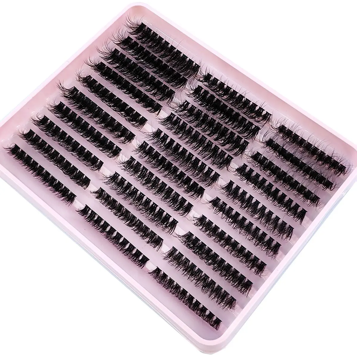 HBZGTLAD 290/300Pcs Fluffy Thick Eyelash Clusters D/DD Wispy Individual Lashes 60/80/100 Mix Eyelash Extensions False Eyelashes
