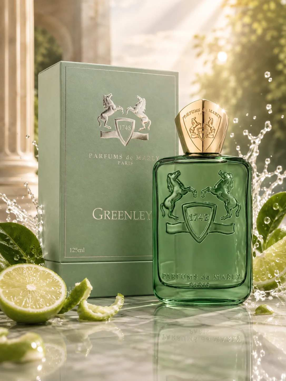 Greenley Dupe Transparent Green Double Horse Niche Men Perfume 125ml Long Lasting Fresh Green Apple Bergamot EDP Spray