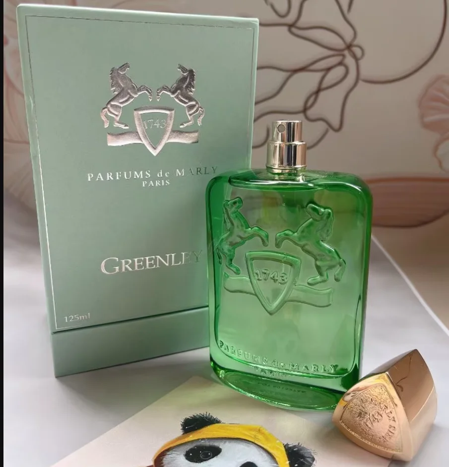 Greenley Dupe Transparent Green Double Horse Niche Men Perfume 125ml Long Lasting Fresh Green Apple Bergamot EDP Spray