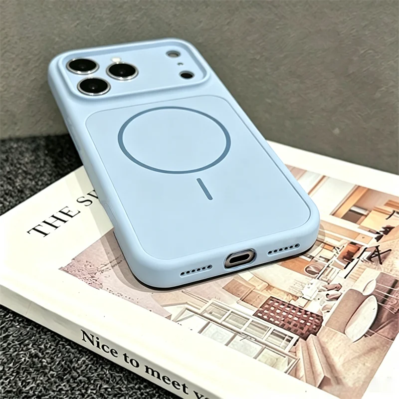 Magnetic Phone Case for iPhone 13 14 15 16 17 18 Max Pro Air, Heat Dissipation Wireless Charge Silicon Protective Cover