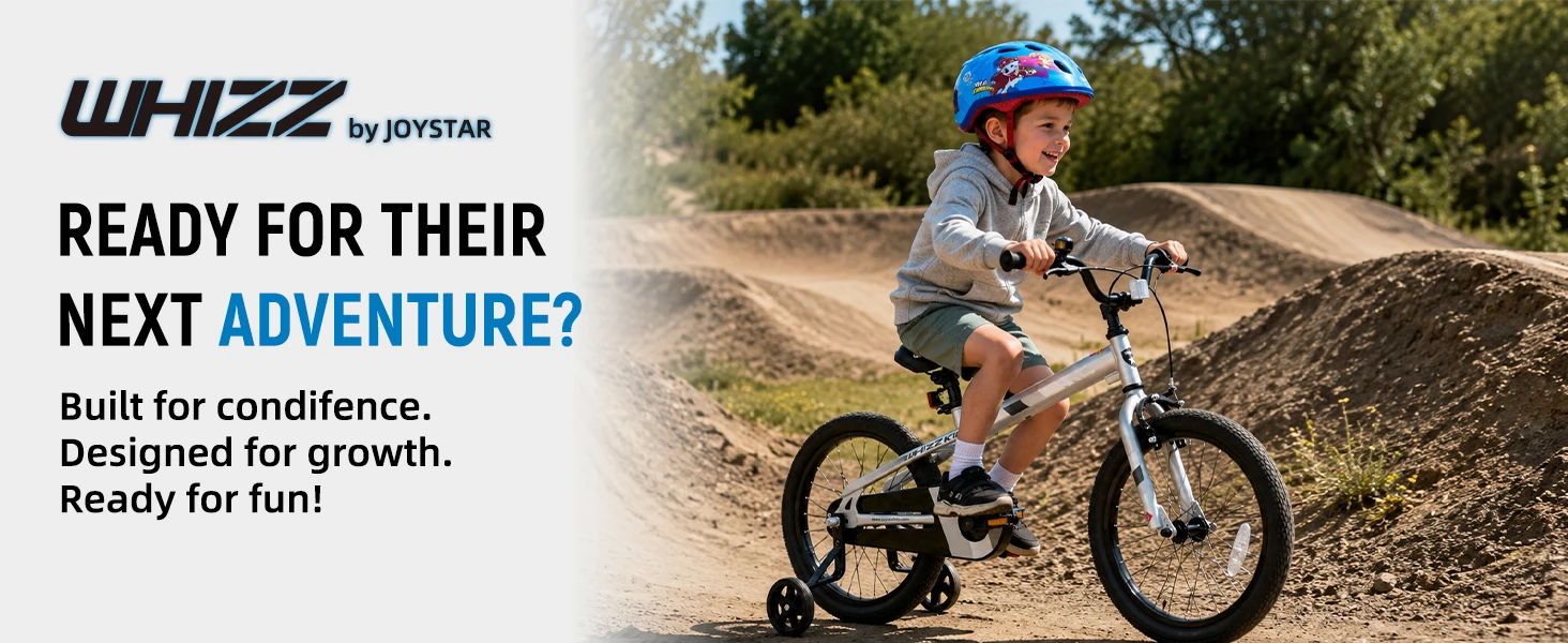 JOYSTAR BMX Style Kids Bike 12-20 Inch with Training Wheels Dual Brake System And Bell Ideal for Toddlers & Kids Ages 2-10 Years