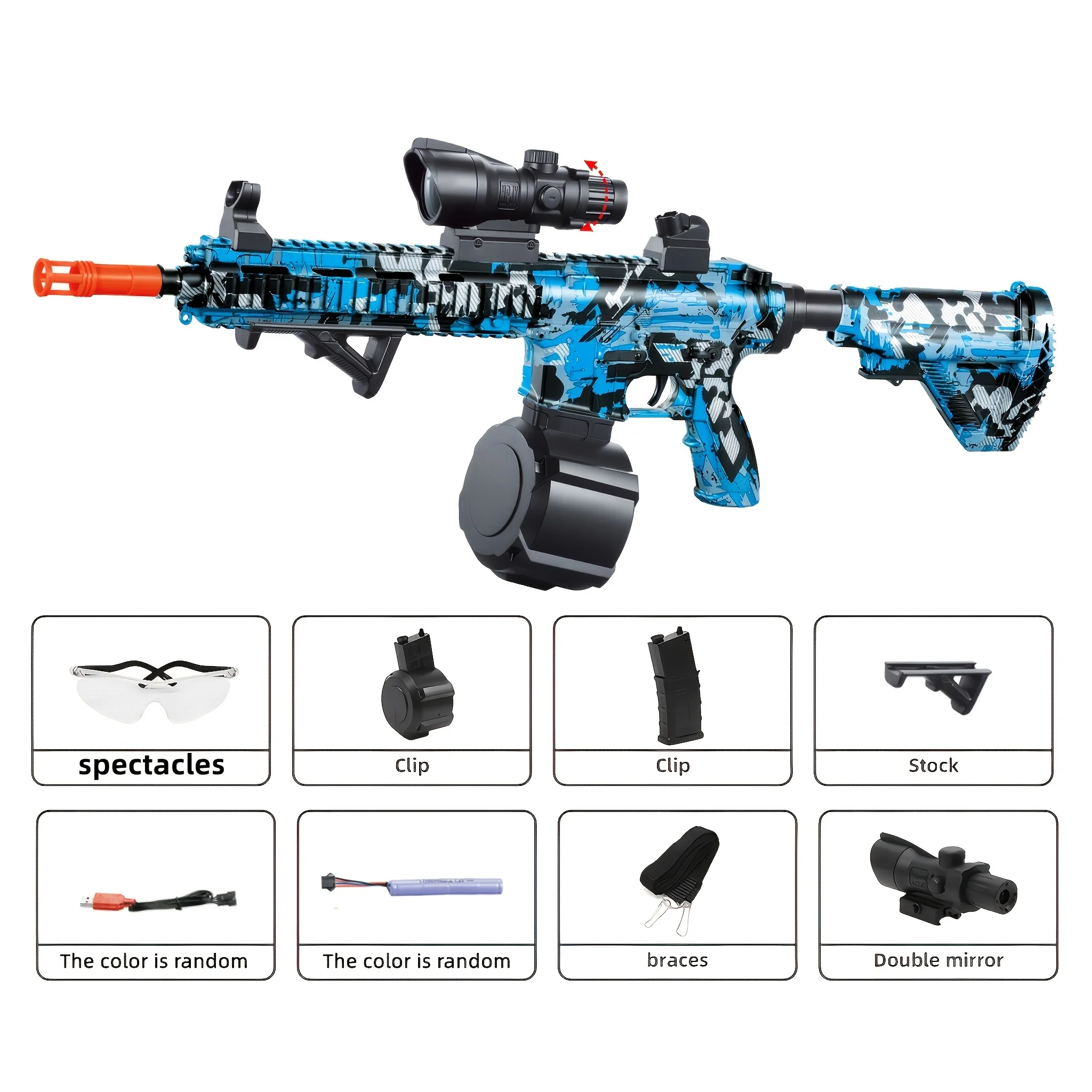 Blaster Gun,Electric Ball Blaster , High Orbeez Gun Performance Cool Toy Gun Christmas Halloween Birthday Gift