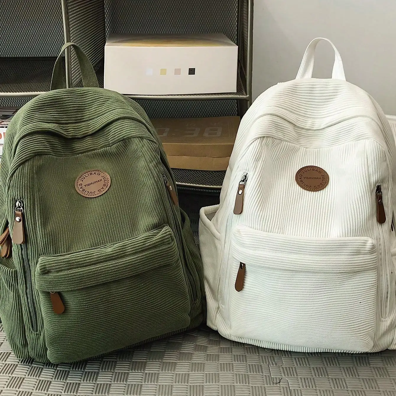 Small Corduroy Backpack For College, Lightweight Casual Backpack For High School, And University, Fits 14 Inch Laptop, Travel Bag School Bag School Bags University Bag Large Capacity Bag sg25072251840550004