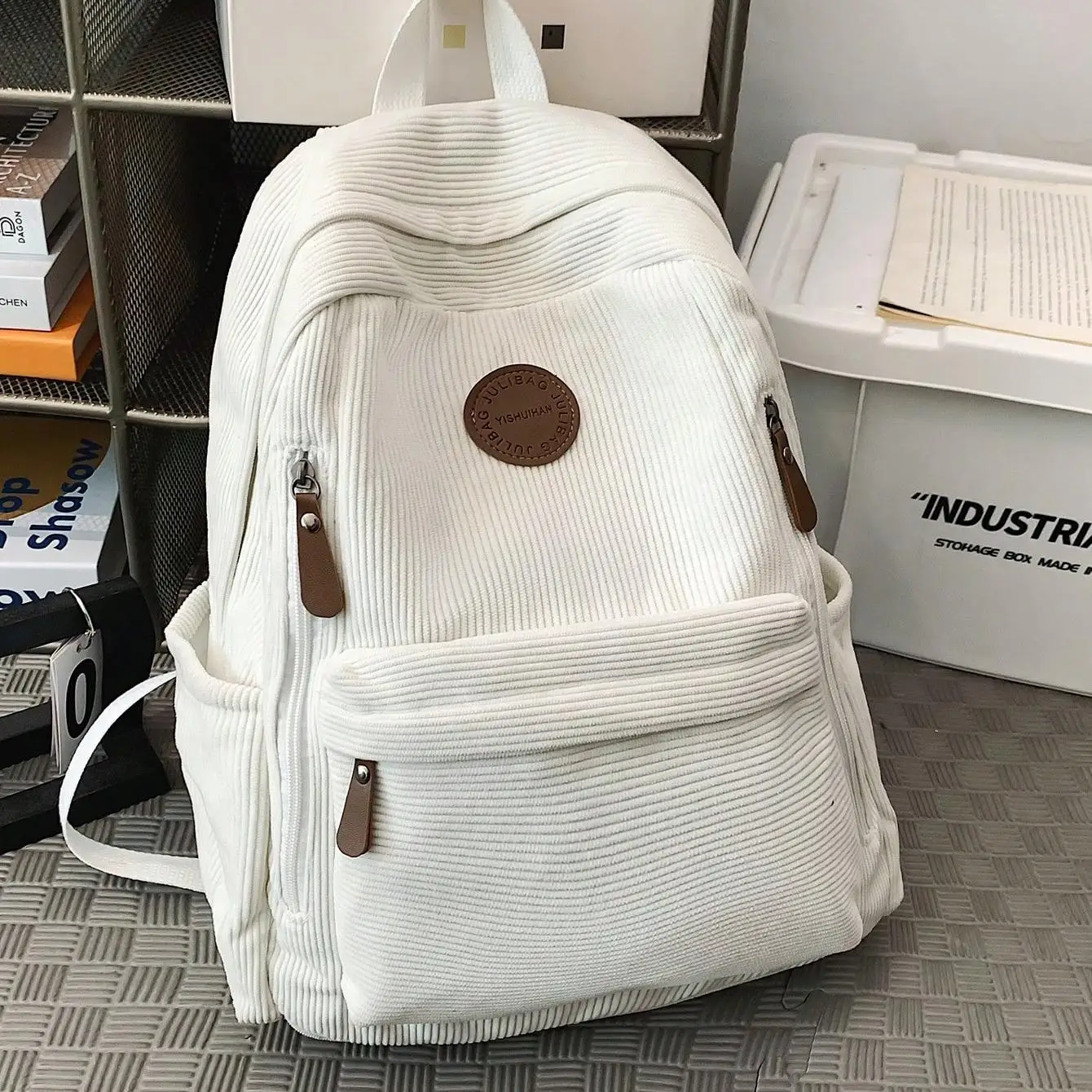Small Corduroy Backpack For College, Lightweight Casual Backpack For High School, And University, Fits 14 Inch Laptop, Travel Bag School Bag School Bags University Bag Large Capacity Bag sg25072251840550004