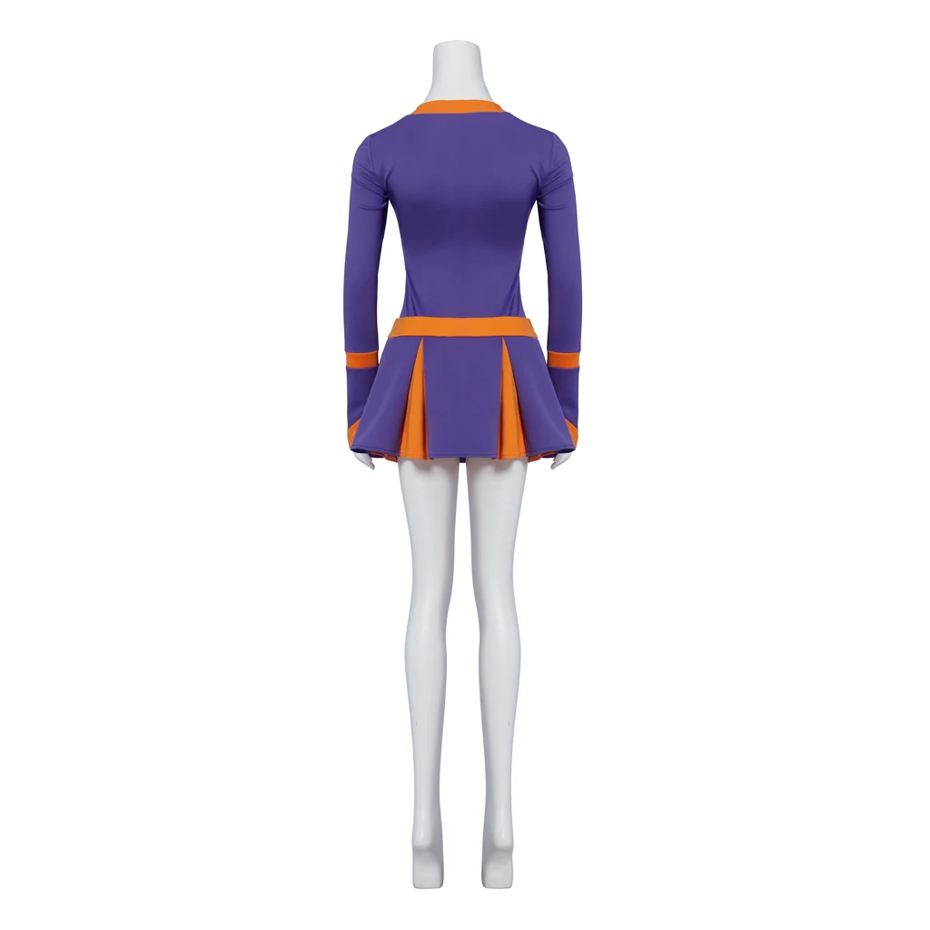 Megan Fox Jennifer’s Body Purple High School Cheerleader Costume Jennifer Check Cheerleading Uniform Girl Competition Skirt Set