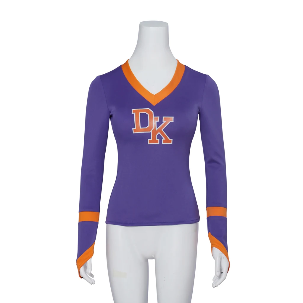 Megan Fox Jennifer’s Body Purple High School Cheerleader Costume Jennifer Check Cheerleading Uniform Girl Competition Skirt Set