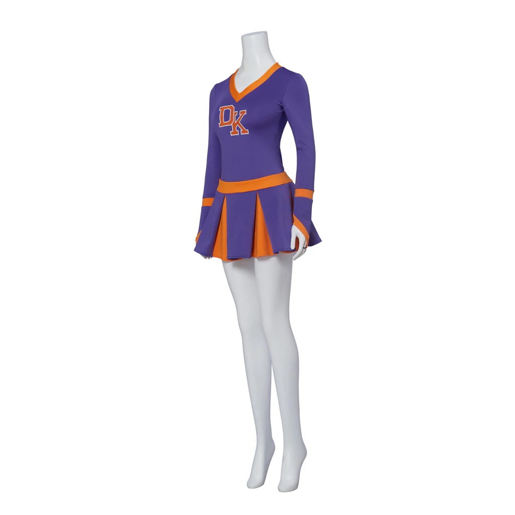 Megan Fox Jennifer’s Body Purple High School Cheerleader Costume Jennifer Check Cheerleading Uniform Girl Competition Skirt Set