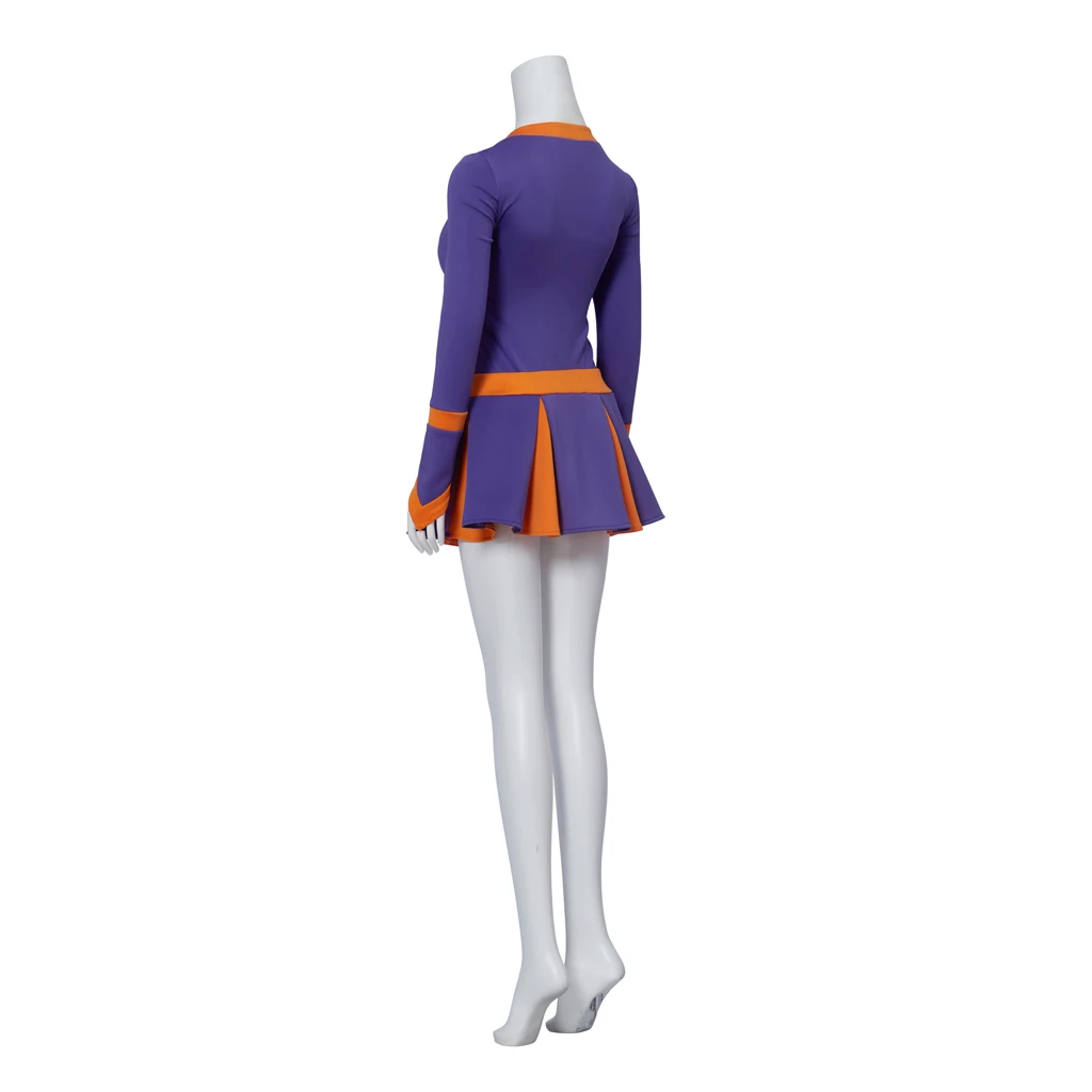 Megan Fox Jennifer’s Body Purple High School Cheerleader Costume Jennifer Check Cheerleading Uniform Girl Competition Skirt Set