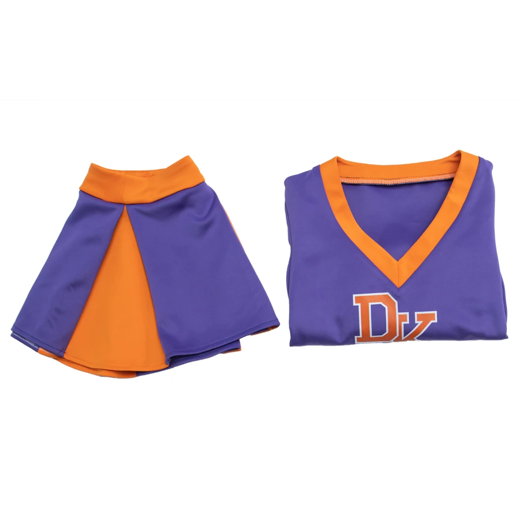 Megan Fox Jennifer’s Body Purple High School Cheerleader Costume Jennifer Check Cheerleading Uniform Girl Competition Skirt Set