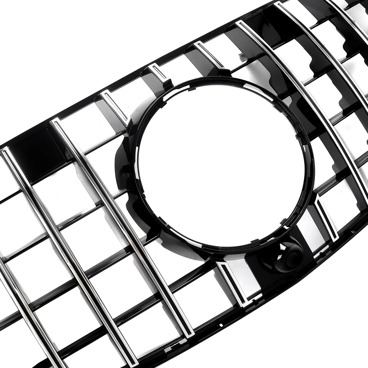 For 2016-2019 Mercedes W166 GLE63 AMG GT R Front Bumper Grille Chrome+Black