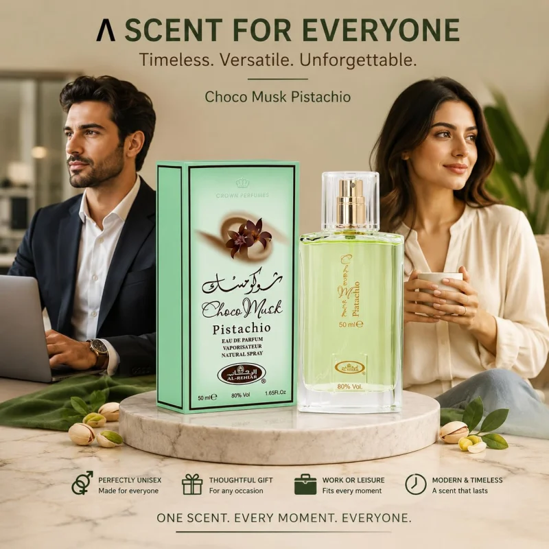 Unisex Gourmand Oriental EDP Perfume Long‑lasting Fragrance 50ml Marshmallow Sweet or Pistachio Nutty Scent For Daily Wear Dating Party Holiday Gift