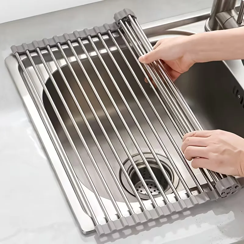 Dish Drain Storage Storage Pack Dish Drying Racks Iron Kitchen Utensils Storage With Spout Drain Basket Kitchen Accessories