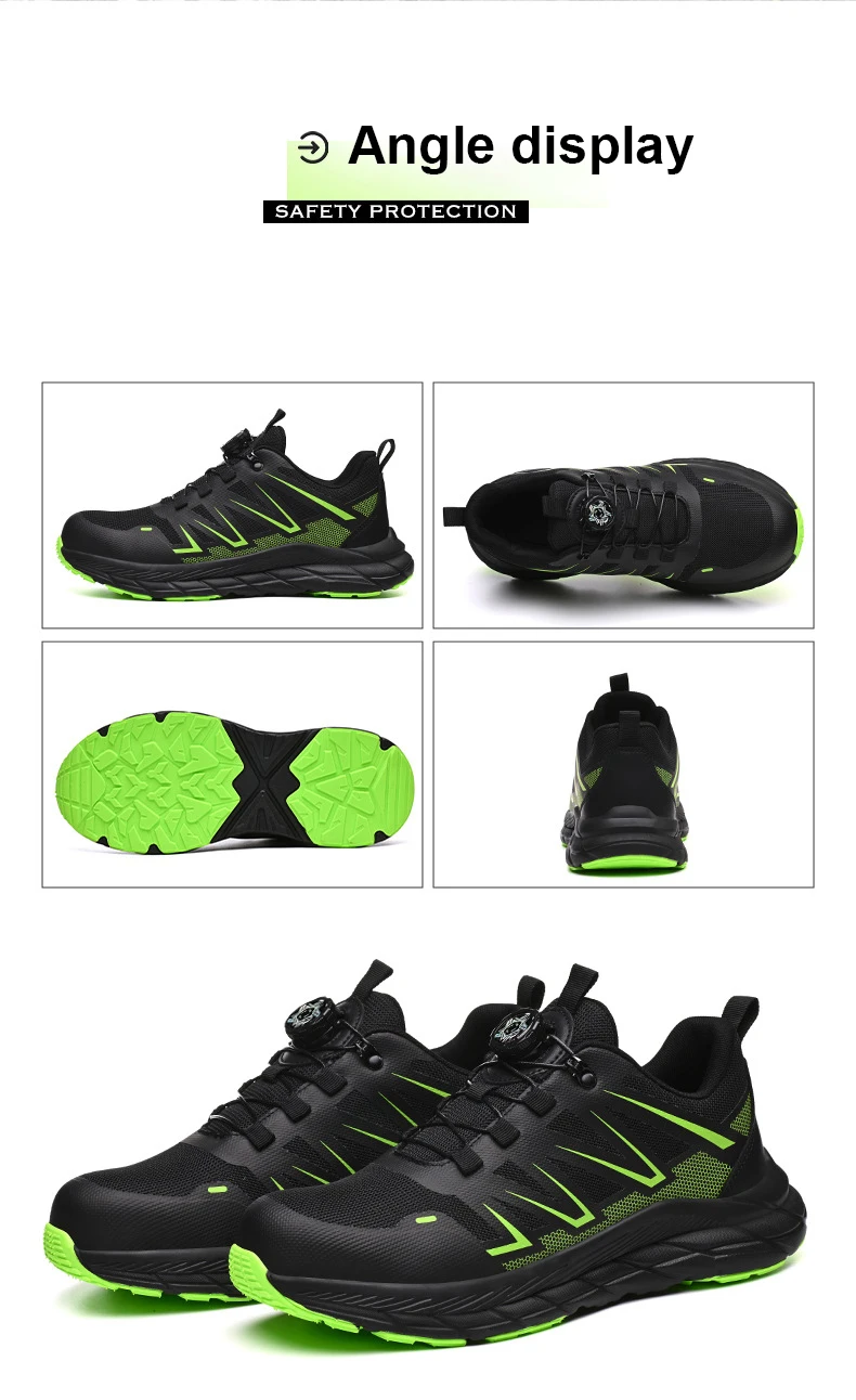 All Seasons Black Steel Toe Sneakers for Women Men, Full Sizes Impact Resistant Steel Toe Cap Work Shoes, Lightweight Comfortable Industrial Safety Shoes, Wear Resistant Durable Construction Footwear, Perfect Labor Day & Father’s Day Gift