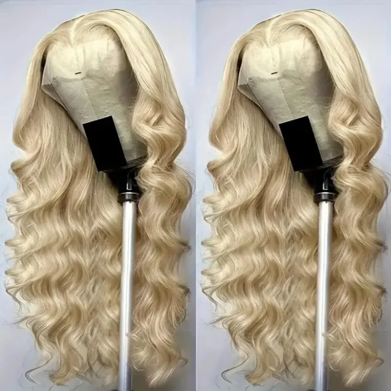 613 Blonde Deep Wave Human Hair Lace Front Wigs 200 & 250 Density 13x4 13x6 HD Lace Frontal Wigs Pre Plucked Natural Hairline Brazilian Remy Human Hair Ponytail Compatible Lace Wigs Ready To Wear Fashion Hairstyle For Women Party Work Daily Styling