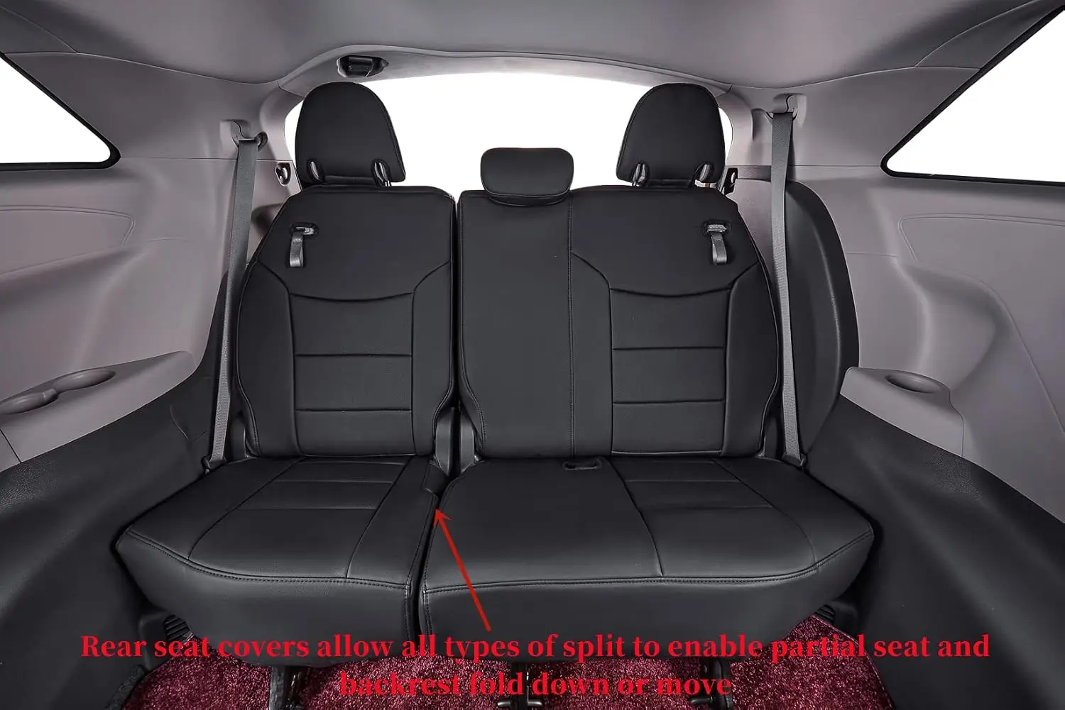 Coverdream Sienna Custom Fit Car Seat Covers for Toyota Sienna 2021-2026 LE XLE 8 Seats 2nd Row 4/2/4 Split & 2021-2026 XLE/XSE/Limited/Platinum 7 Seat 2nd Row Captain Seats Waterproof Full Set Seat Protector Seat Covers